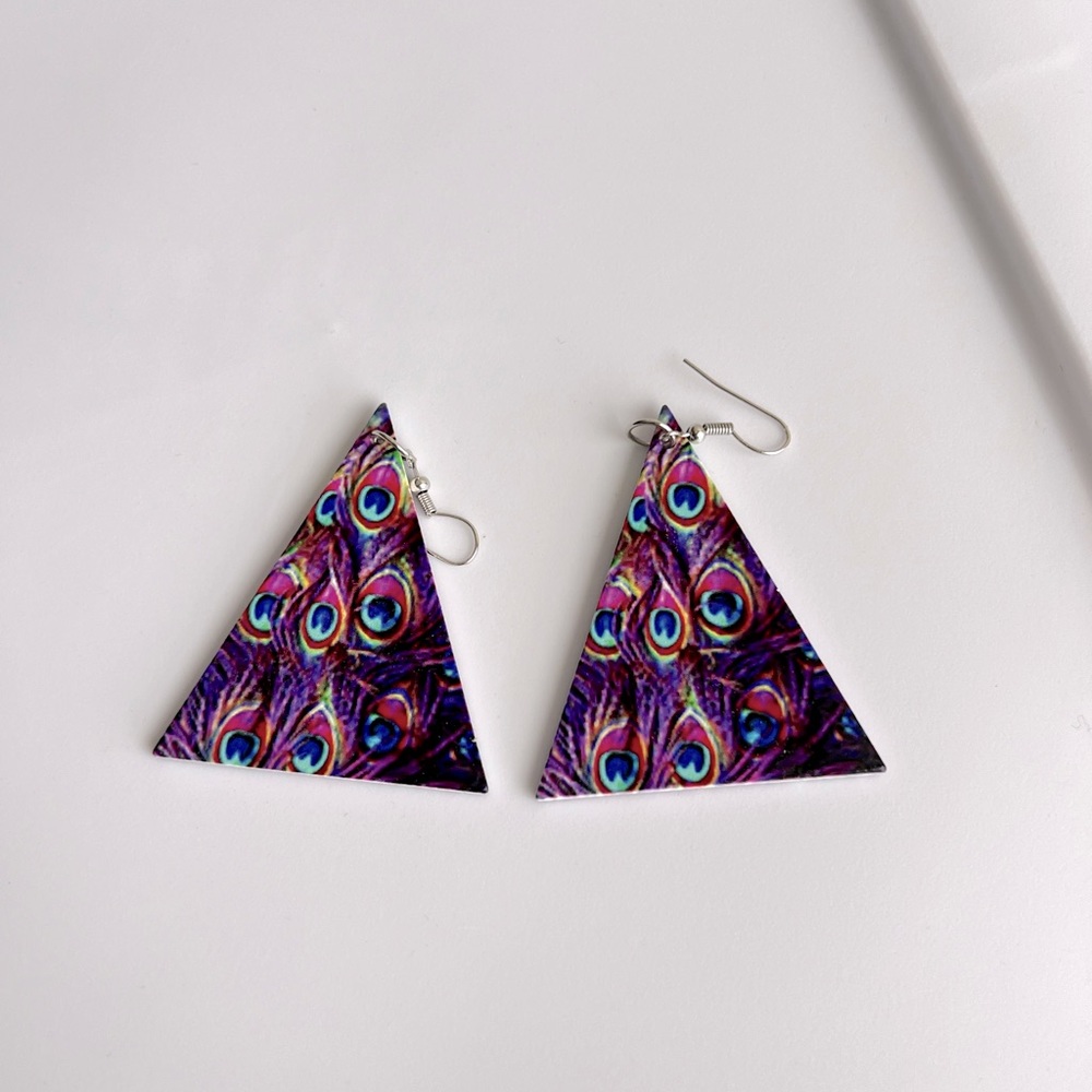 Peacock earrings